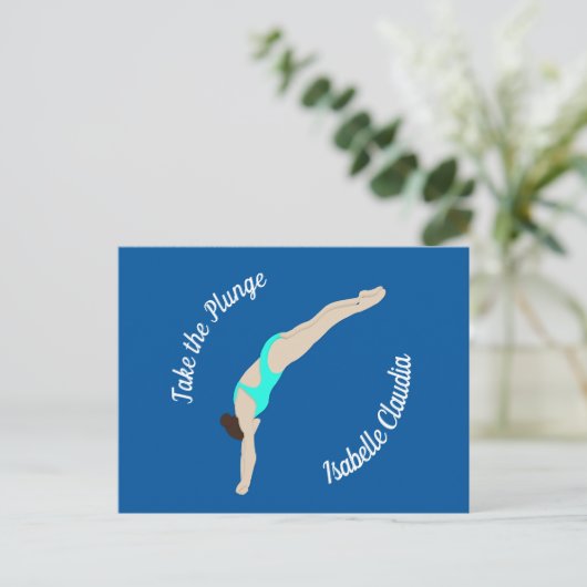 Diving Briefkaart (Staand voorkant)