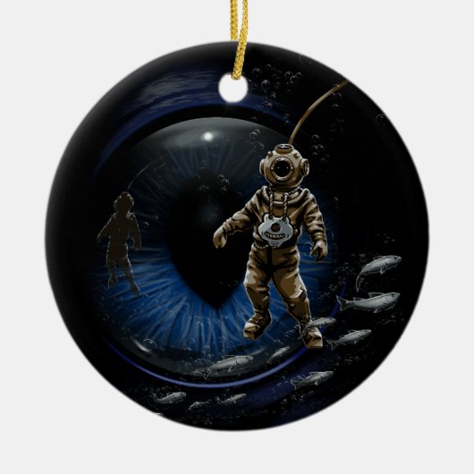 Diving Buddy Keramisch Ornament (Voorkant)
