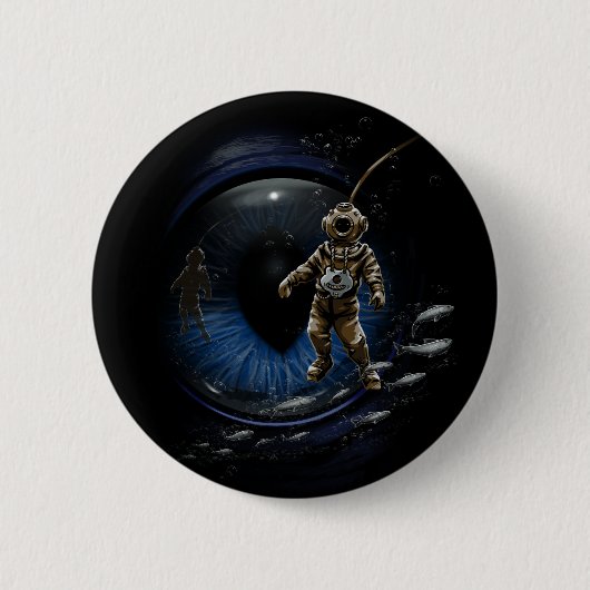 Diving Buddy Ronde Button 5,7 Cm (Voorkant)