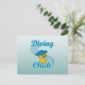 Diving Chick #3 Briefkaart (Staand voorkant)