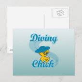 Diving Chick #3 Briefkaart (Voorkant / Achterkant)