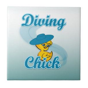 Diving Chick #3 Tegeltje