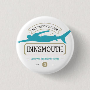Diving Club Innsmouth Lovecraftian Ronde Button 3,2 Cm