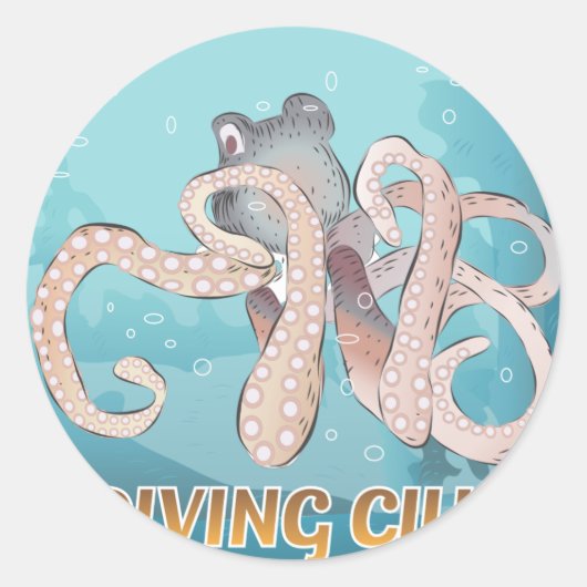 Diving Club Sign Sticker (Voorkant)
