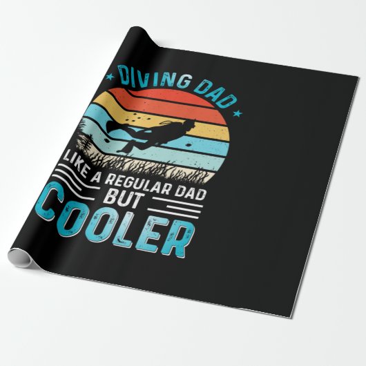 Diving Dad Cadeaupapier (Uitgerold)
