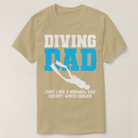 Diving Dad Fathers Day T-shirt (Design voorkant)