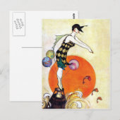 Diving Flapper Girl Briefkaart (Voorkant / Achterkant)