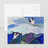 Diving Gannets Painting Postcard Briefkaart (Voorkant / Achterkant)