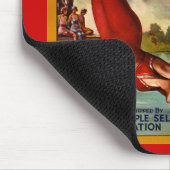 Diving Girl Apples - Etiket voor  fruitkratten Muismat (Hoek)