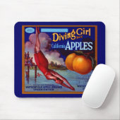 Diving Girl Apples Muismat (Met muis)