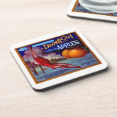 Diving Girl California Apples Bier Onderzetter (Linkerzijde)