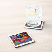 Diving Girl California Apples Bier Onderzetter (Rechterzijde)