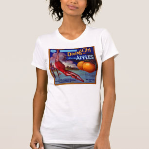 Diving Girl California Apples T-shirt