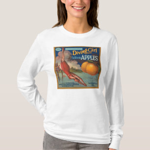 Diving Girl California Apples T-shirt