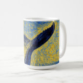 Diving Humpback van Gogh style mugs Koffiemok (Voorkant rechts)