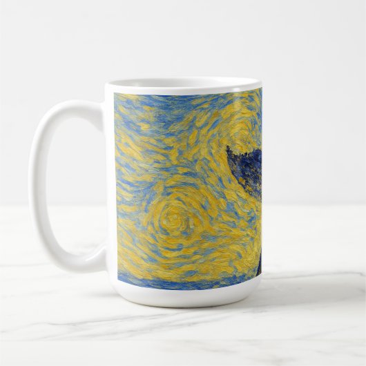 Diving Humpback van Gogh style mugs Koffiemok (Links)
