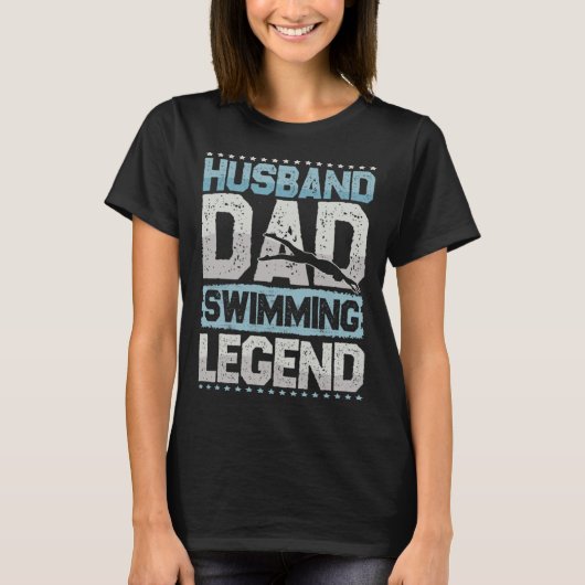 Diving Husband Dad Swimming Legend Swimming Men T-shirt (Voorkant)