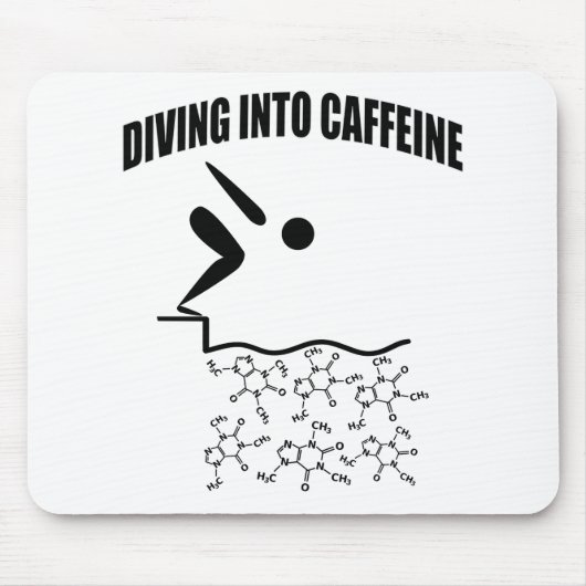 Diving in cafeïne muismat (Voorkant)