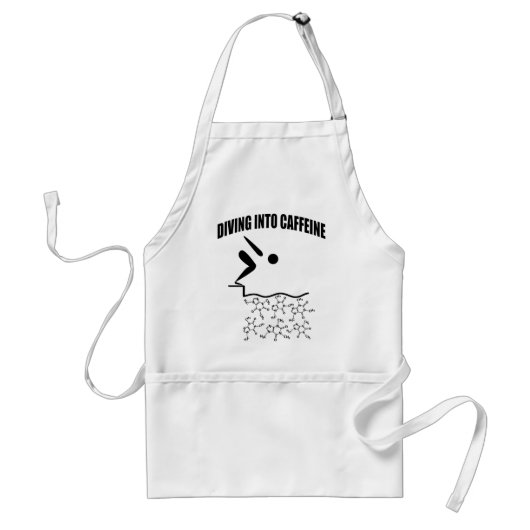Diving in cafeïne standaard schort (Voorkant)