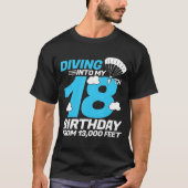Diving in My-New8th Birthday- Skydiving Birthday T-shirt (Voorkant)