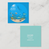 Diving Instructor deep zee duikbedrijf Vierkante Visitekaartje (Voorkant / Achterkant)