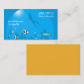 Diving Instructor diep zee duikend bedrijf moderne Visitekaartje (Voorkant / Achterkant)