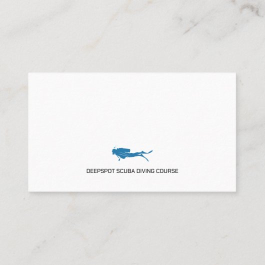 Diving Instructor | Frogman | Sport in Scuba Visitekaartje (Achterkant)