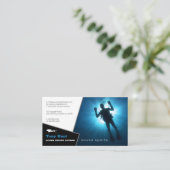 Diving Instructor | Frogman | Sport in Scuba Visitekaartje (Staand voorkant)