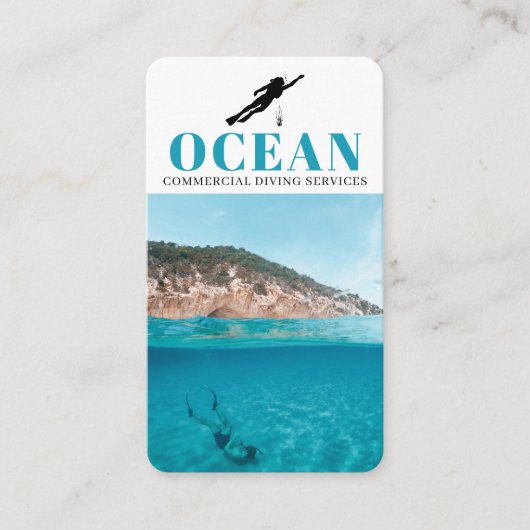 Diving Instructor | Frogman | Sport in Scuba Visitekaartje (Voorkant)