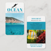 Diving Instructor | Frogman | Sport in Scuba Visitekaartje (Voorkant / Achterkant)