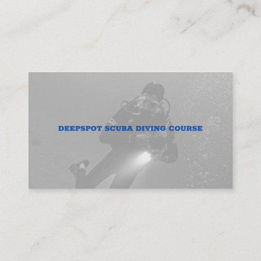 Diving Instructor | Frogman | Sport in Scuba Visitekaartje (Achterkant)
