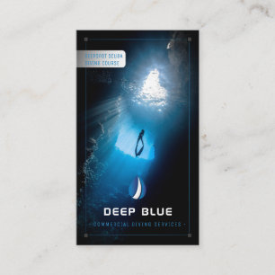 Diving Instructor Frogman Sport in Scuba Visitekaartje