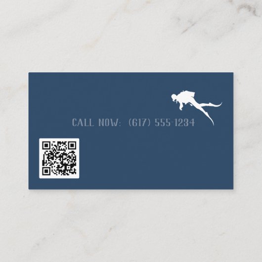 Diving Instructor | Frogman | Visitekaartje Scuba (Achterkant)