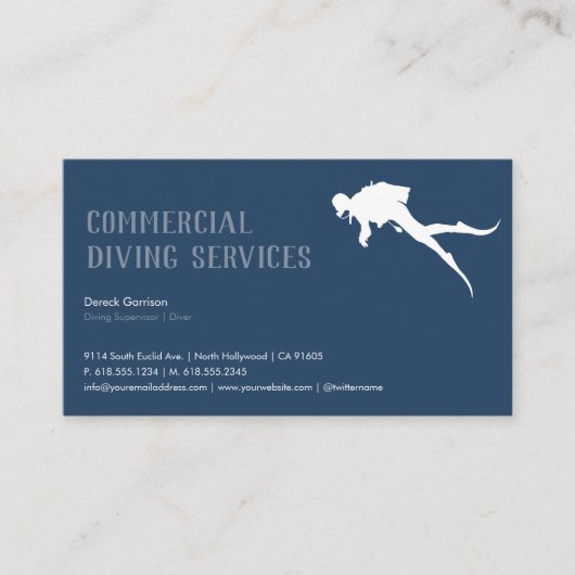 Diving Instructor | Frogman | Visitekaartje Scuba (Voorkant)