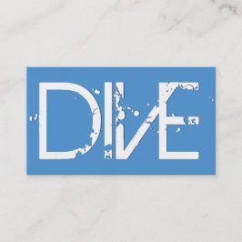 DIVING INSTRUCTOR Grunge Style V64K BLUE Visitekaartje