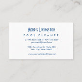 DIVING INSTRUCTOR Grunge Style V64K BLUE Visitekaartje (Achterkant)