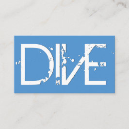 DIVING INSTRUCTOR Grunge Style V64K BLUE Visitekaartje