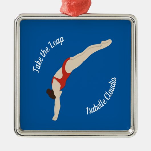 Diving Metalen Ornament (Voorkant)