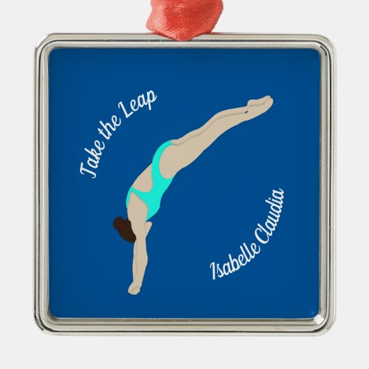 Diving Metalen Ornament (Voorkant)