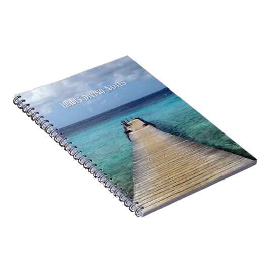 Diving Notebook (customizable text) Notitieboek (Rechterzijde)