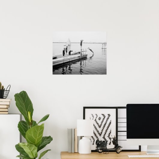 Diving Off the Pier, 1904.  foto Poster (Thuiskantoor)