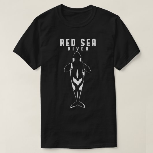 Diving Orca Whale Egypt Red Zee Diver Scuba Premiu T-shirt (Design voorkant)