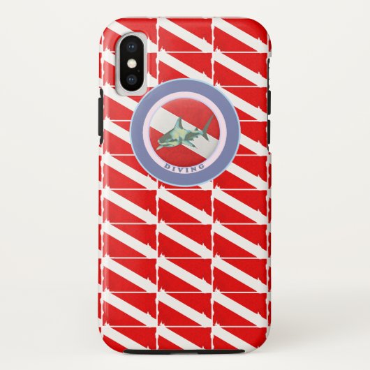 diving pattern flag Case-Mate iPhone case (Achterkant)