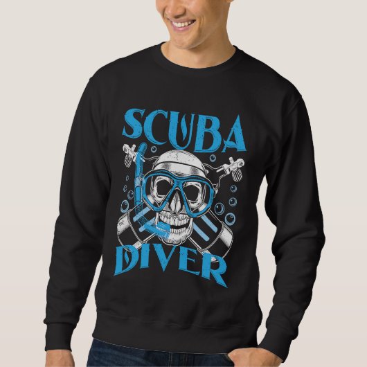 Diving Scuba Diver in Deep Sea and Sea Trui (Voorkant)