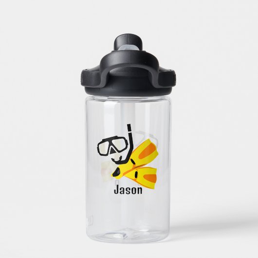 Diving Snorkel Fins, aangepast Kind Waterfles (Achterkant)