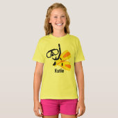Diving Snorkel Fins Custom Girls Kinder T-Shirt (Voorkant volledig)