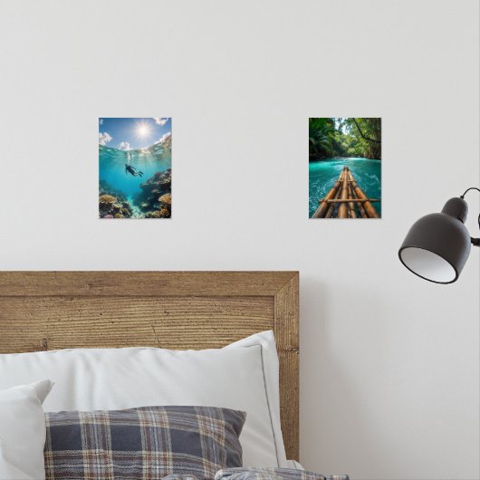 diving the reef muurkunst sets (Slaapkamer)