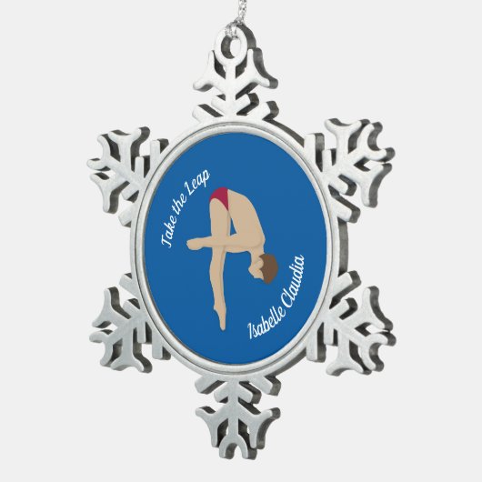 Diving Tin Sneeuwvlok Ornament (Rechts)