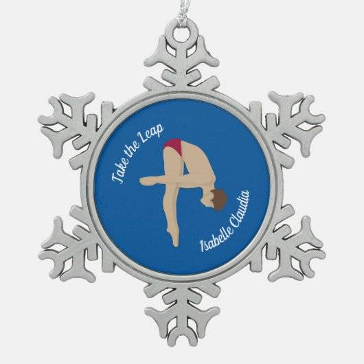 Diving Tin Sneeuwvlok Ornament (Voorkant)