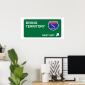 Diving Volgende Afsluiten Poster (Thuiskantoor)